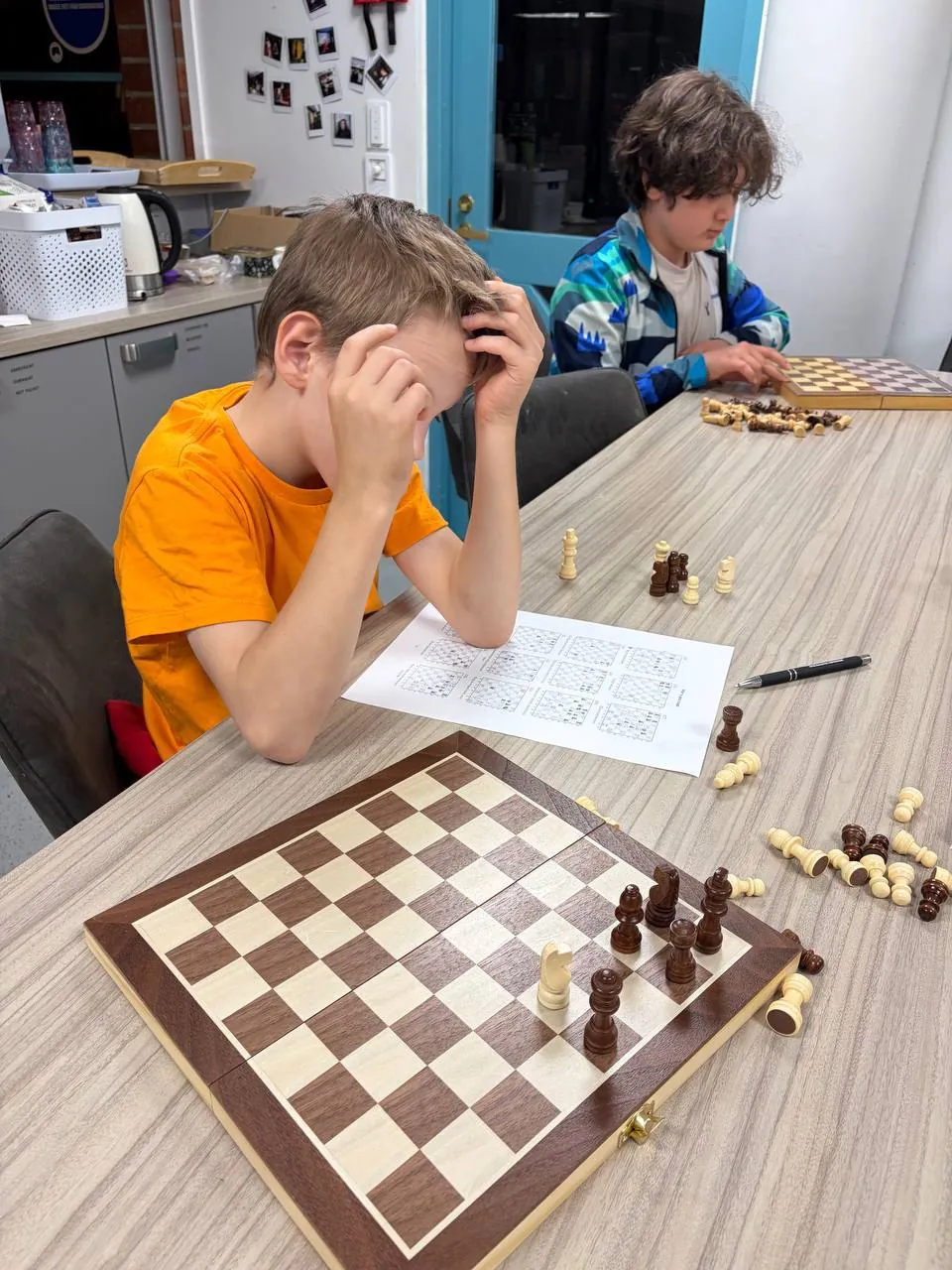 A game of chess in progress