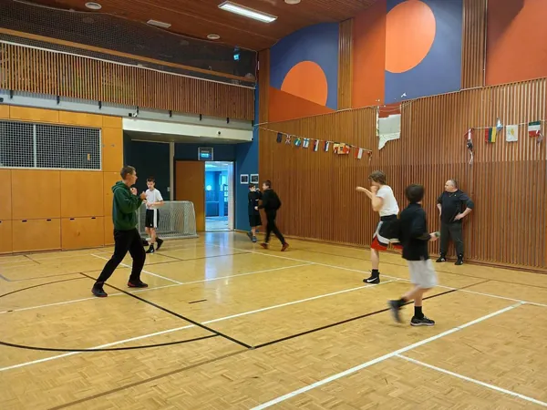 Training in the sports hall
