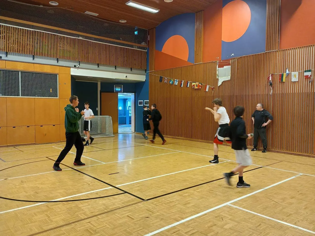 Training in the sports hall