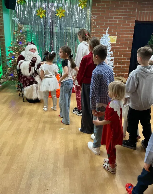 Children meeting Father Frost